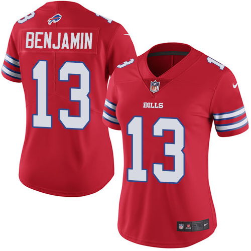 Nike Bills #13 Kelvin Benjamin Red Women's Stitched NFL Limited Rush Jersey